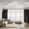 marble wall paper mural on ceiling