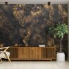 rough stone wall paper mural