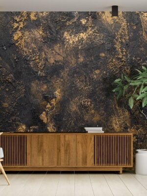 rough stone wall paper mural