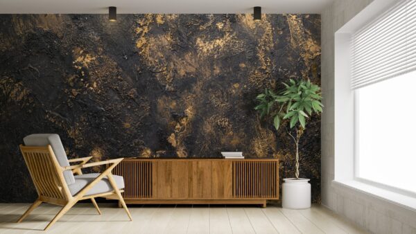 rough stone wall paper mural