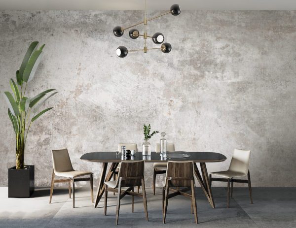 Concrete wall paper mural
