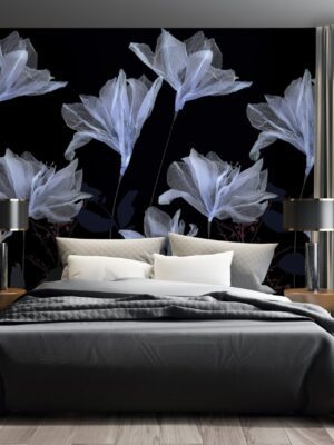 Floral wallpaper mural