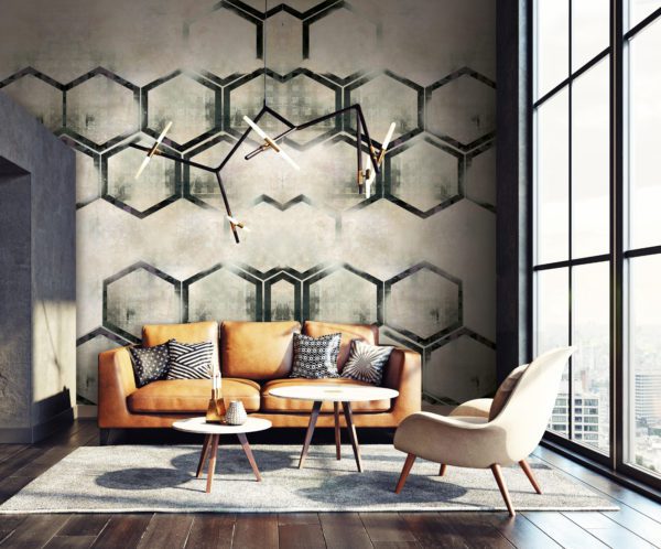 Modern wallpaper mural