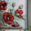Red Poppies Floral 3D