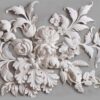 Decorative Plaster Roses & Leaves 3D Mural