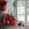 Red Poppies Floral 3D