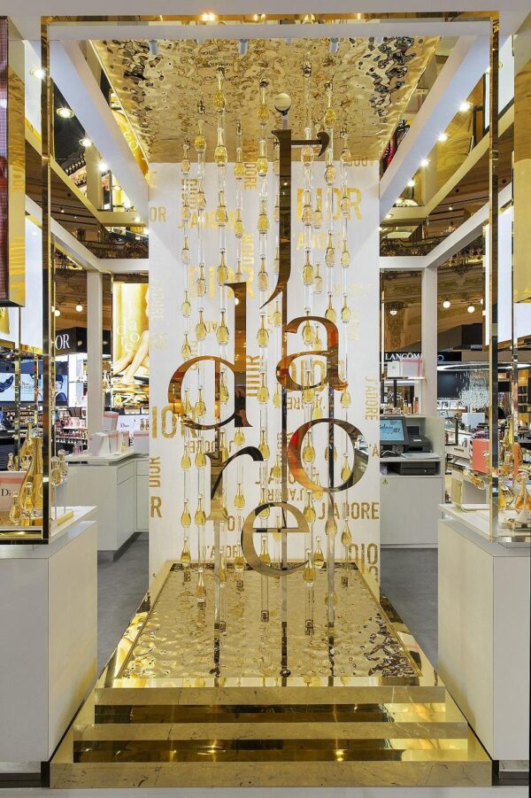 Jadore showcase - Gold Water Ripple metal panels
