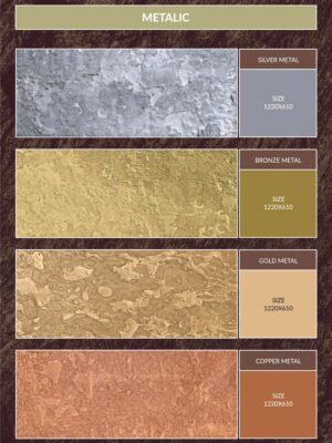 Metalic stone veneer