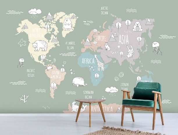 Fun Fresh Educational new Wall Murals themed Perfectly for Kids spaces.  Bedrooms, Rumpus Rooms, Educational spaces.  Perfect for Primary Schools or Childcare & Kindergartens.  The applications are endless.  More to come contact us today for more options.
#kidsdecor #kidsdecorating #worldmapdecor  #wallmurals  #worldmapmural #worldmap #nurseryroom #nurserydecor #educationaldesign
